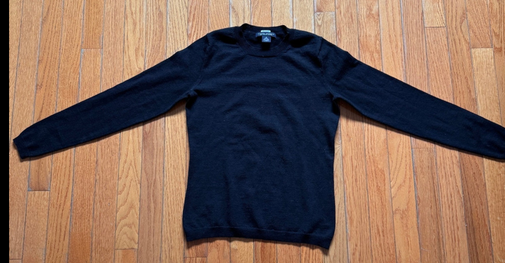 Vintage Banana Republic Italian Merino Sweater Crewneck Black Hong Kong Y2k